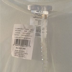 David’s Bridal beaded plus size cover